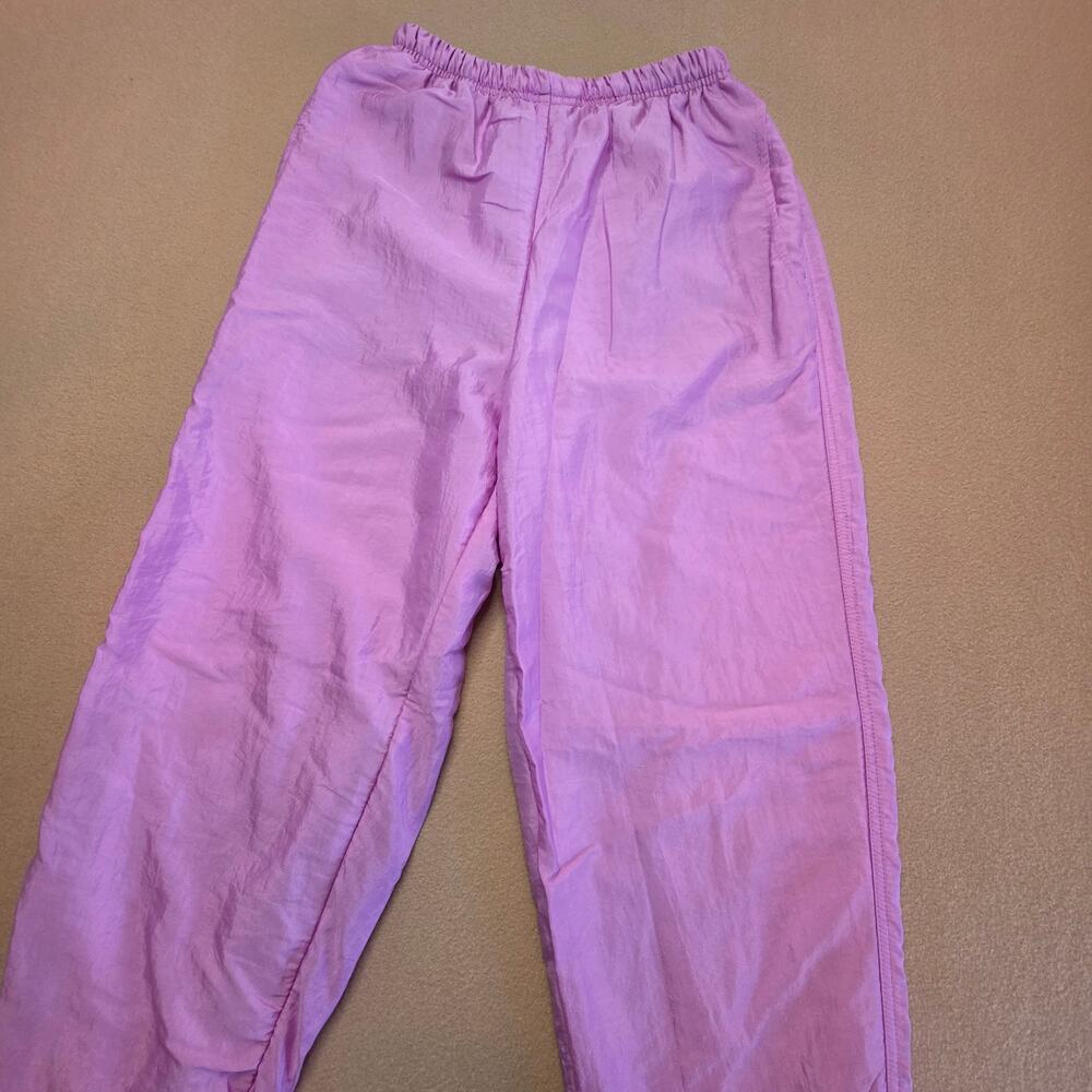 Loffler Vintage Women's Pink Nylon Jogger Pants Sz Medium